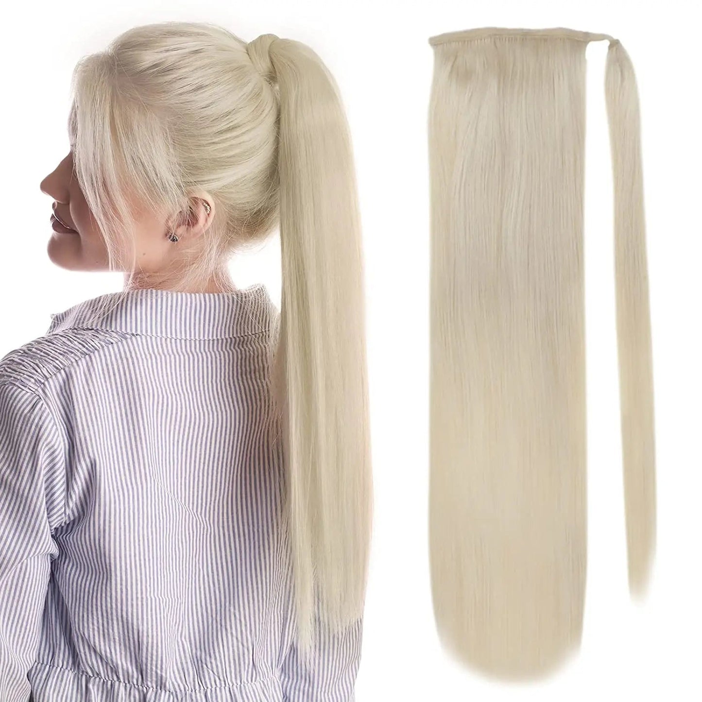 Ponytail Human Hair 70G/80G Machine Made Remy Ponytails Extensions for Women Human Hair Ponytail - 60 - Bella Bourget