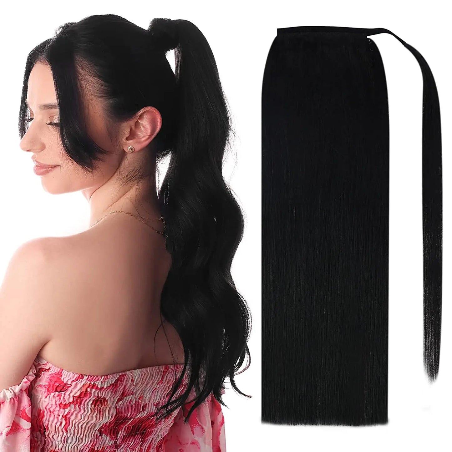 Ponytail Human Hair 70G/80G Machine Made Remy Ponytails Extensions for Women Human Hair Ponytail - 1 - Bella Bourget