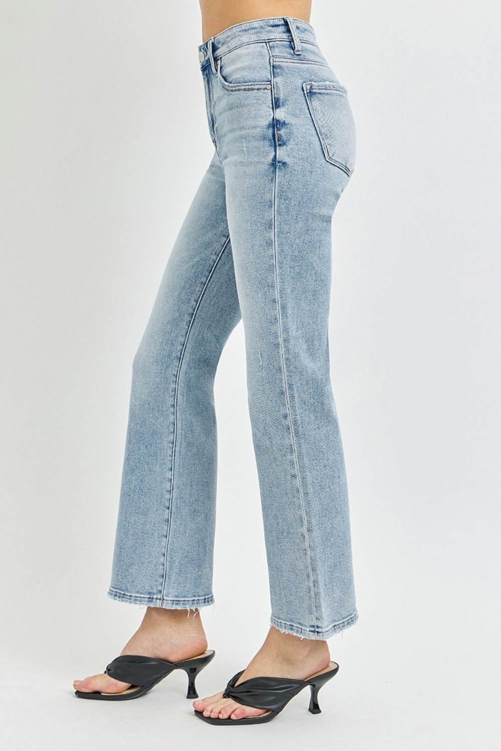 RISEN Full Size High Rise Ankle Flare Jeans - Jeans - Light - Bella Bourget