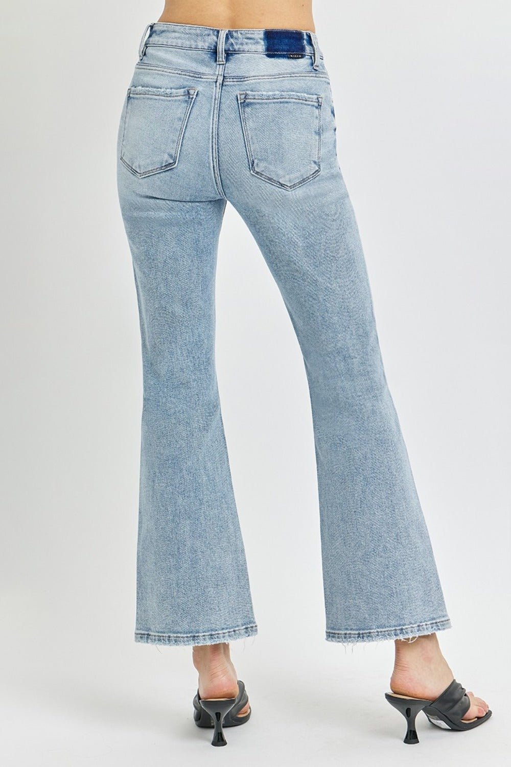 RISEN Full Size High Rise Ankle Flare Jeans - Jeans - Light - Bella Bourget