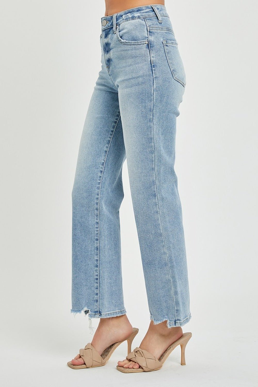 RISEN Full Size High Rise Straight Jeans - Jeans - Light - Bella Bourget