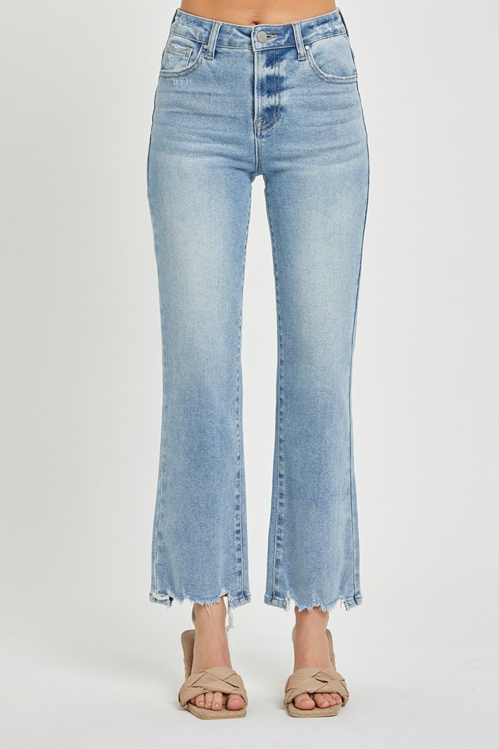 RISEN Full Size High Rise Straight Jeans - Jeans - Light - Bella Bourget