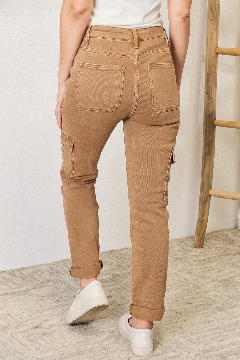 Risen Full Size High Waist Straight Jeans with Pockets - Jeans - Cocoa - Bella Bourget