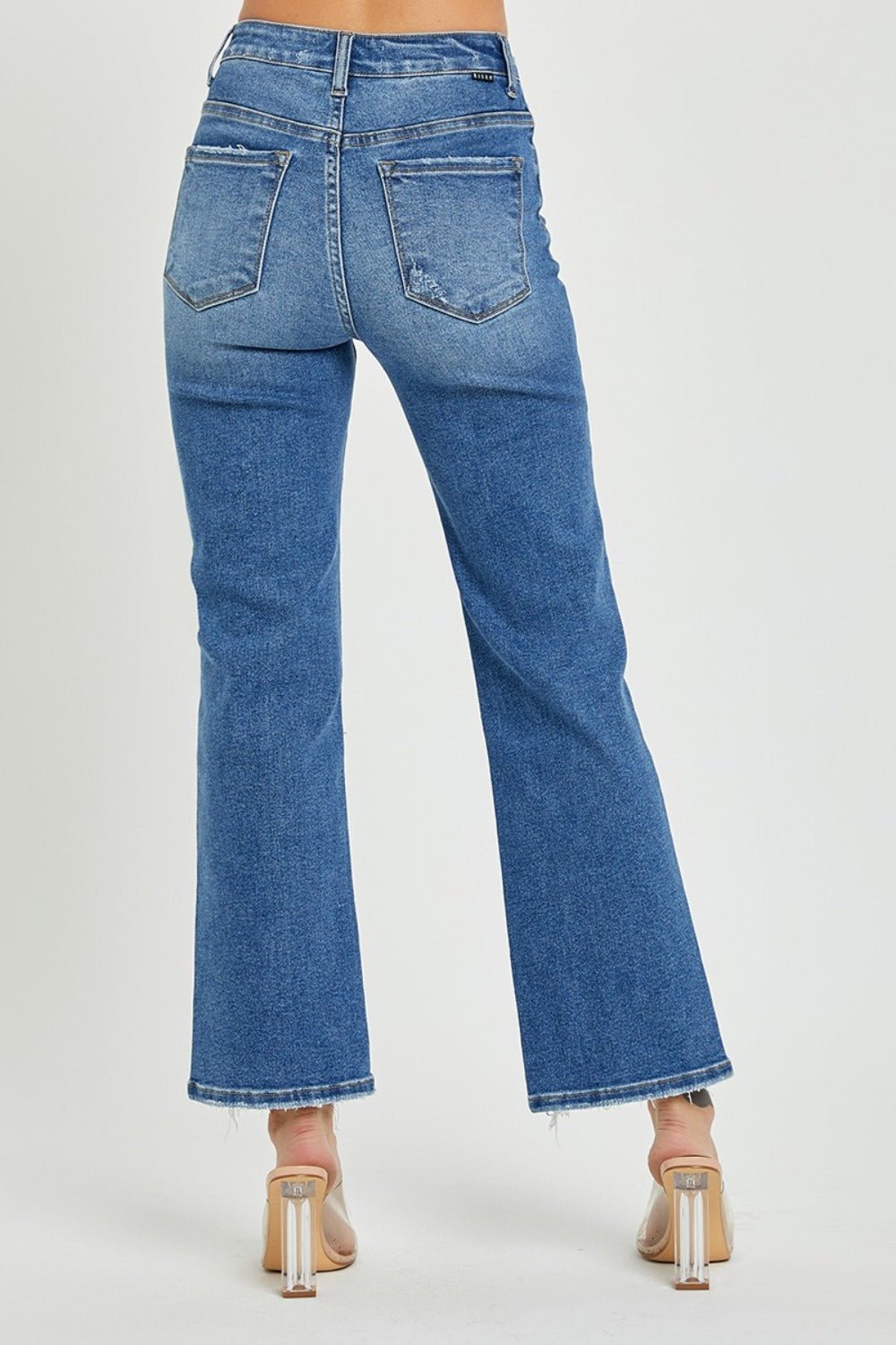 RISEN High Rise Straight Jeans - Jeans - Dark - Bella Bourget