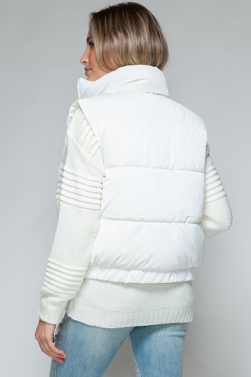 Snobbish Fine Fur Lining Quilted Vest - Vest - Off White - Bella Bourget