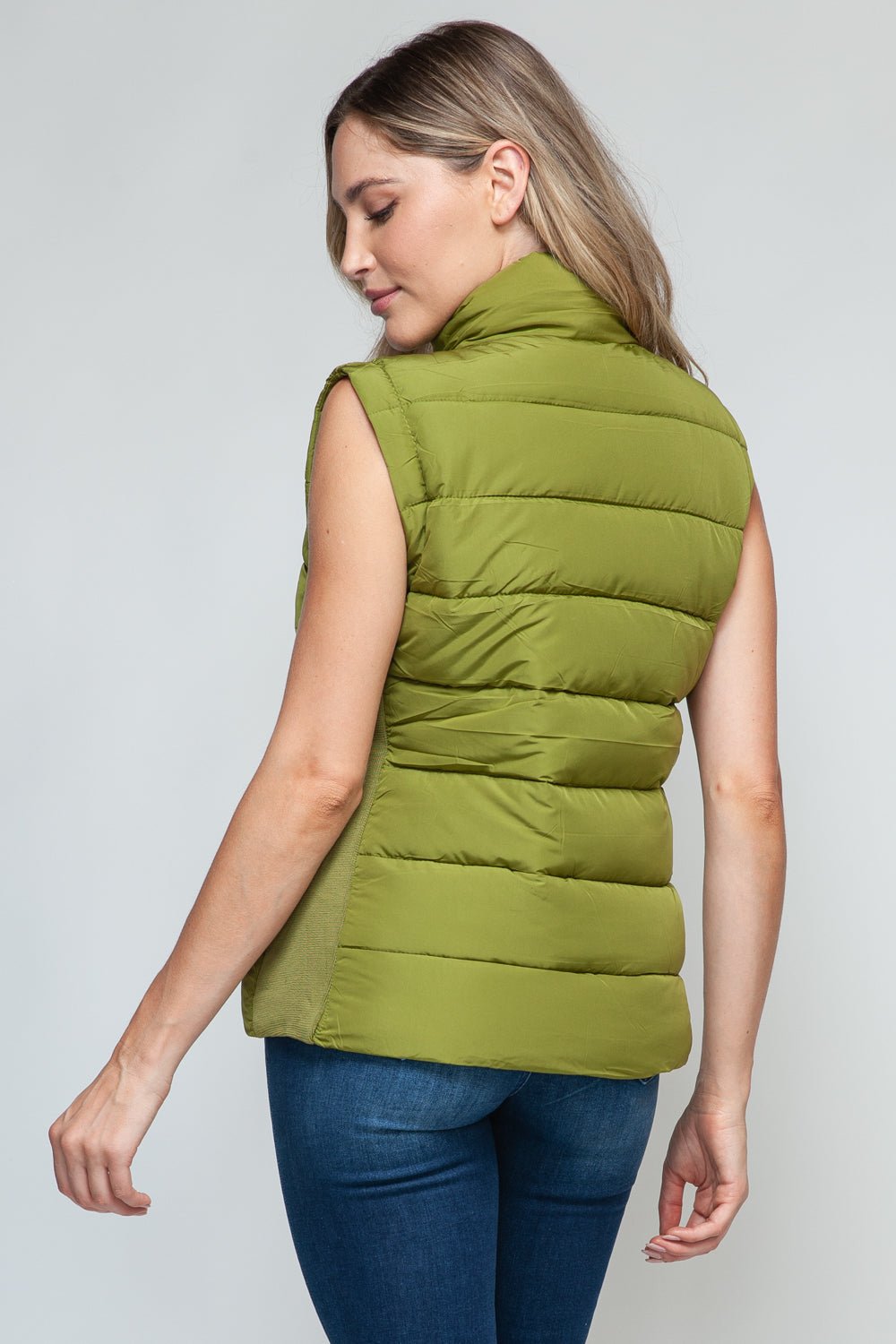 Snobbish Zip Up Turtleneck Vest with Pockets - Vest - Cardamom Seed - Bella Bourget