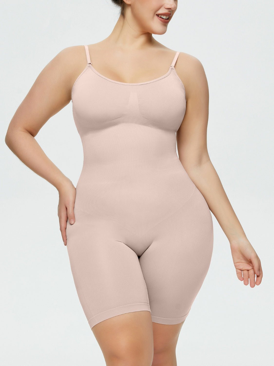 Spaghetti Strap Shaping Romper - Shapewear - Dust Storm - Bella Bourget