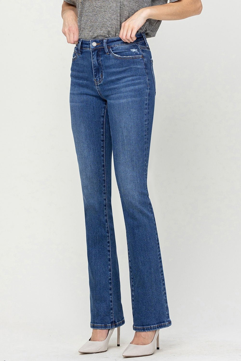 Vervet by Flying Monkey High Waist Bootcut Jeans - jeans - Shining - Bella Bourget