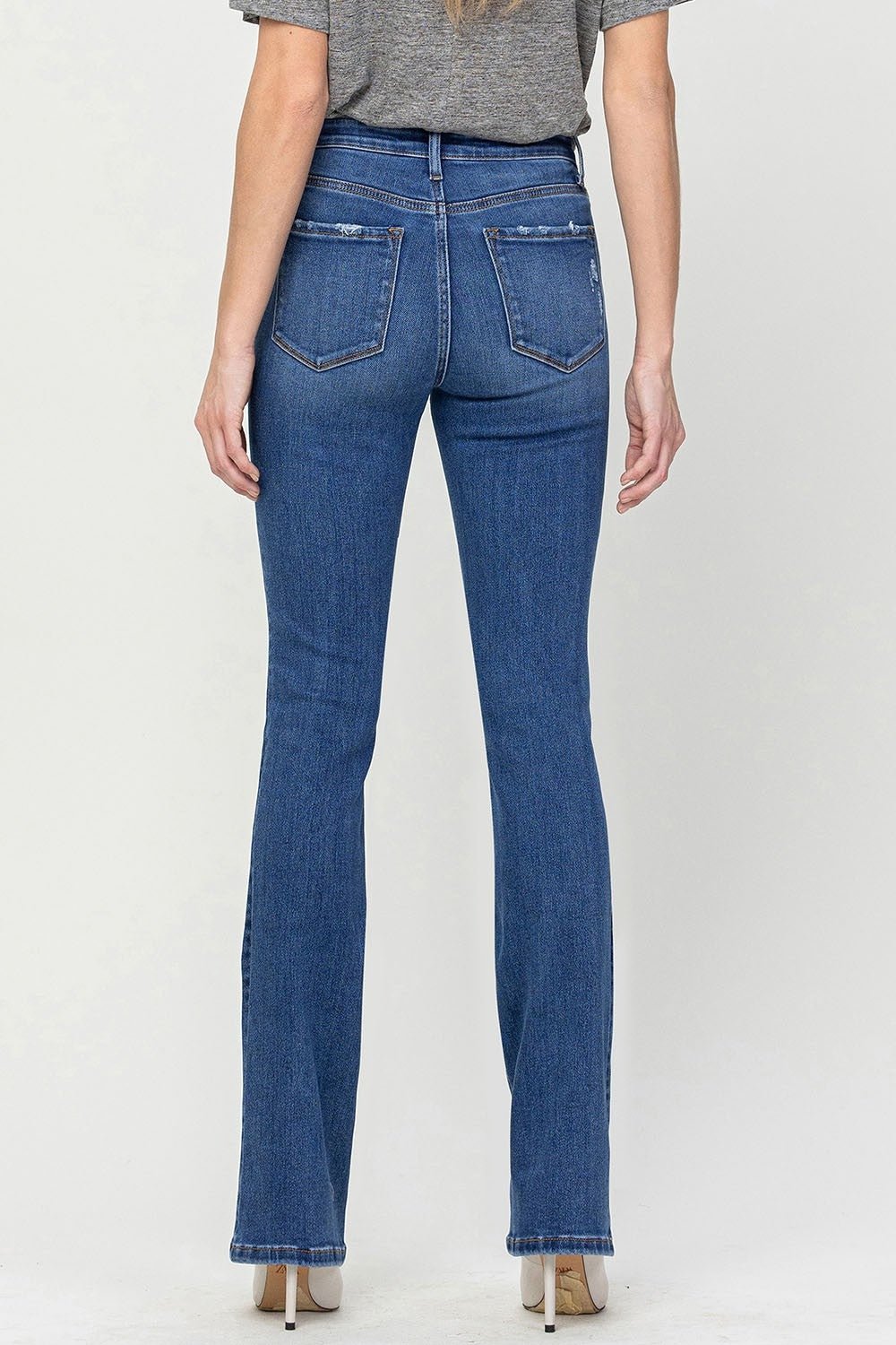 Vervet by Flying Monkey High Waist Bootcut Jeans - jeans - Shining - Bella Bourget