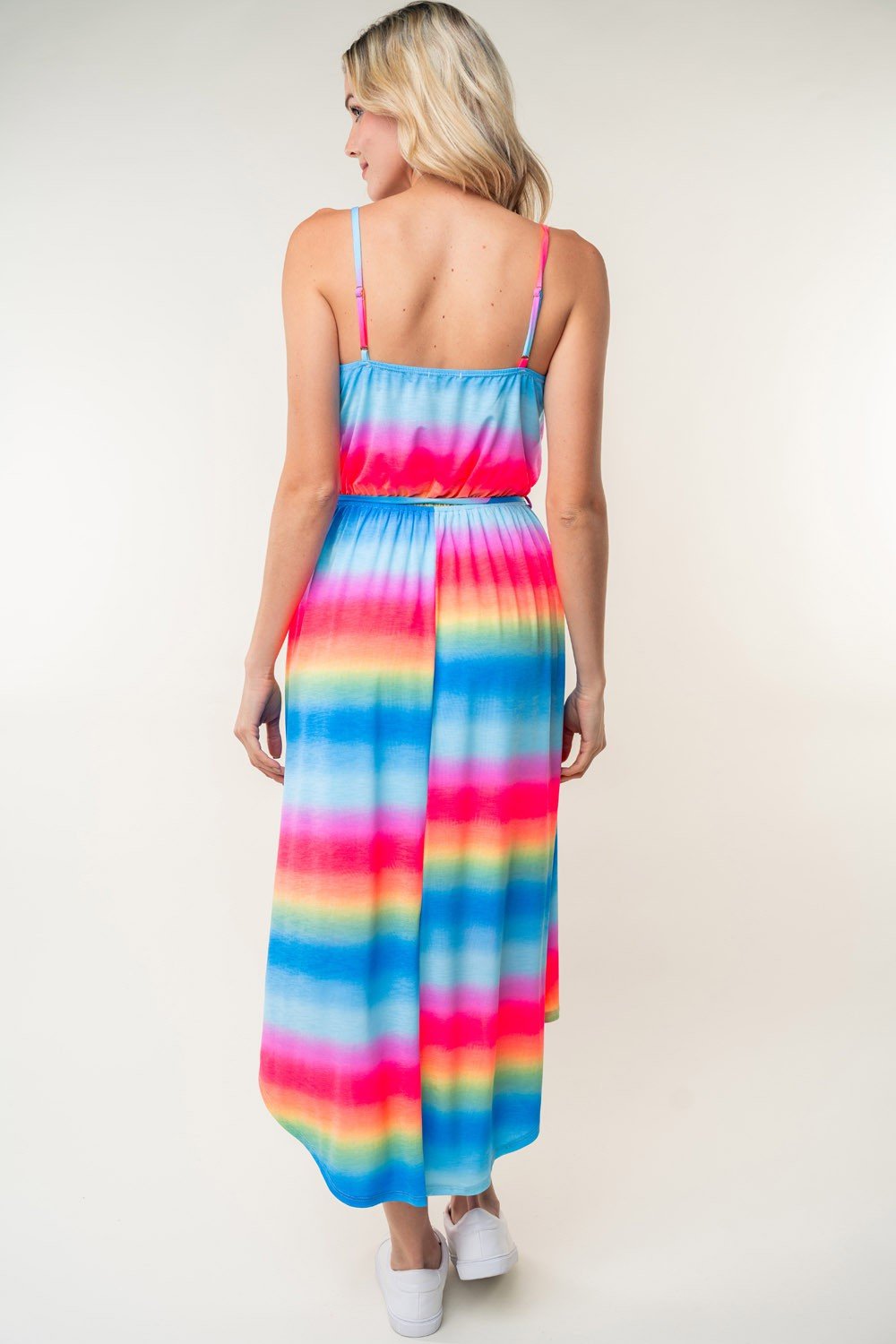 White Birch Full Size Ombre Striped Midi Cami Dress - Day Dress - Multi - Bella Bourget