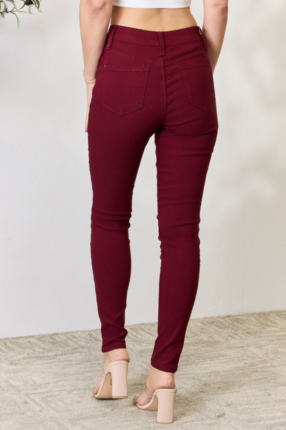 YMI Jeanswear Hyperstretch Mid - Rise Skinny Jeans - Jeans - DARK WINE - Bella Bourget