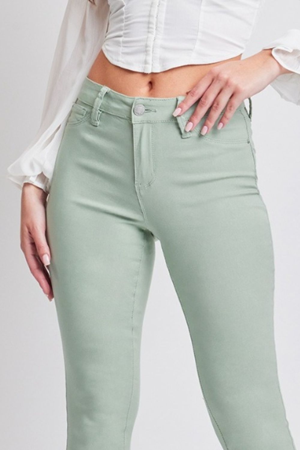 YMI Jeanswear Hyperstretch Mid - Rise Skinny Jeans - jeans - Jade - Bella Bourget