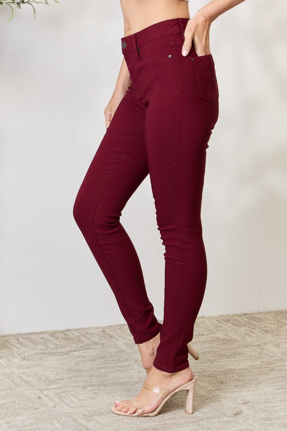 YMI Jeanswear Hyperstretch Mid - Rise Skinny Jeans - Jeans - DARK WINE - Bella Bourget