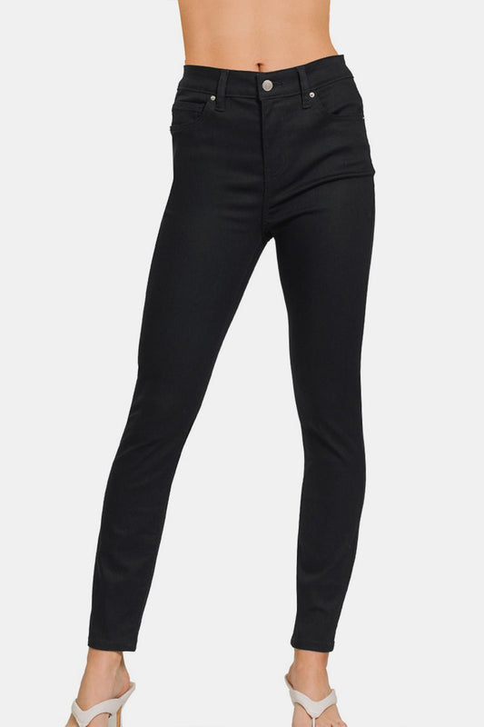 Zenana Full Size High - Rise Skinny Jeans - jeans - Black - Bella Bourget