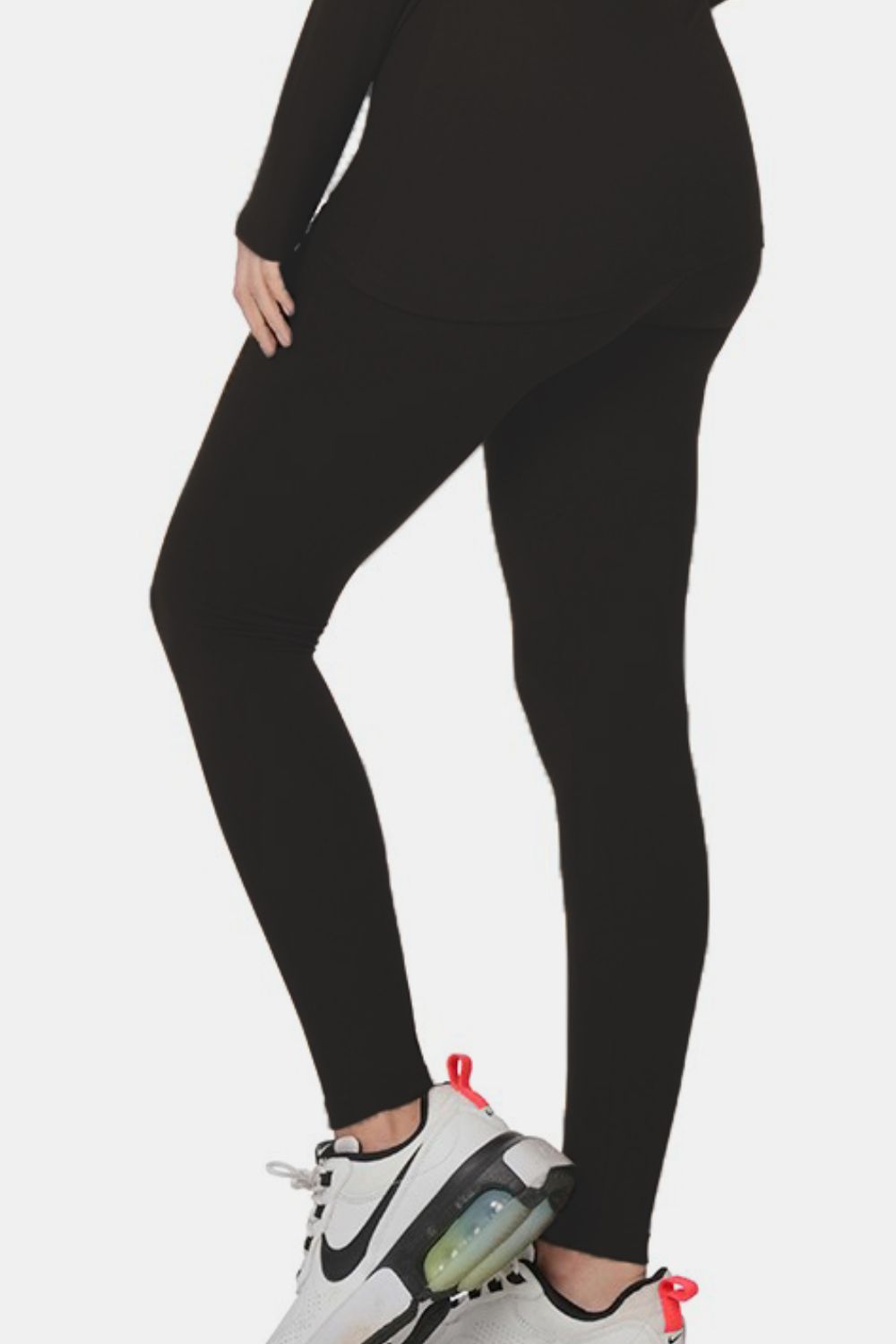 Zenana Full Size Turtleneck Top and Leggings Lounge Set - Loungewear - Black - Bella Bourget