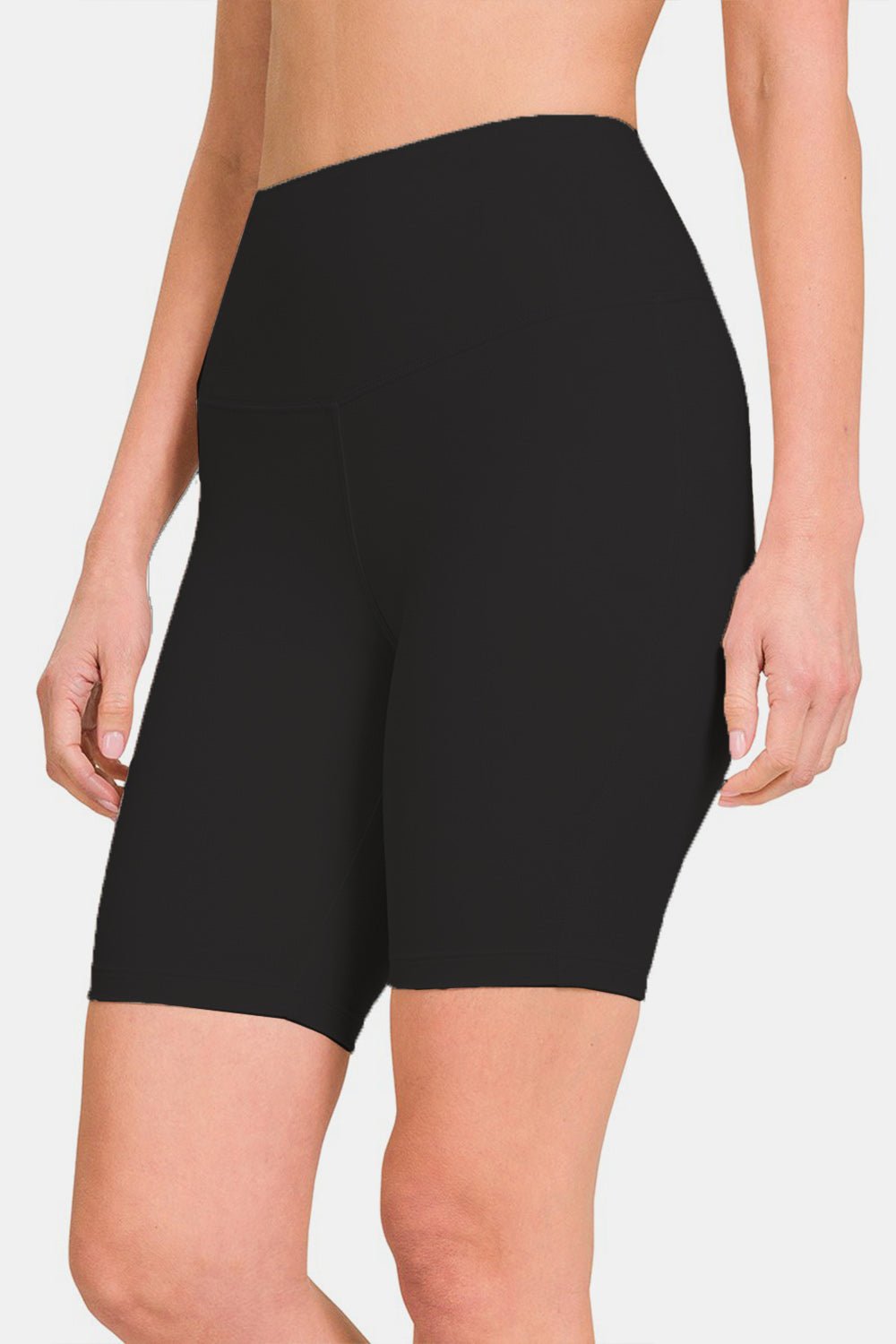 Zenana High Waist Active Shorts - Shorts - Black - Bella Bourget