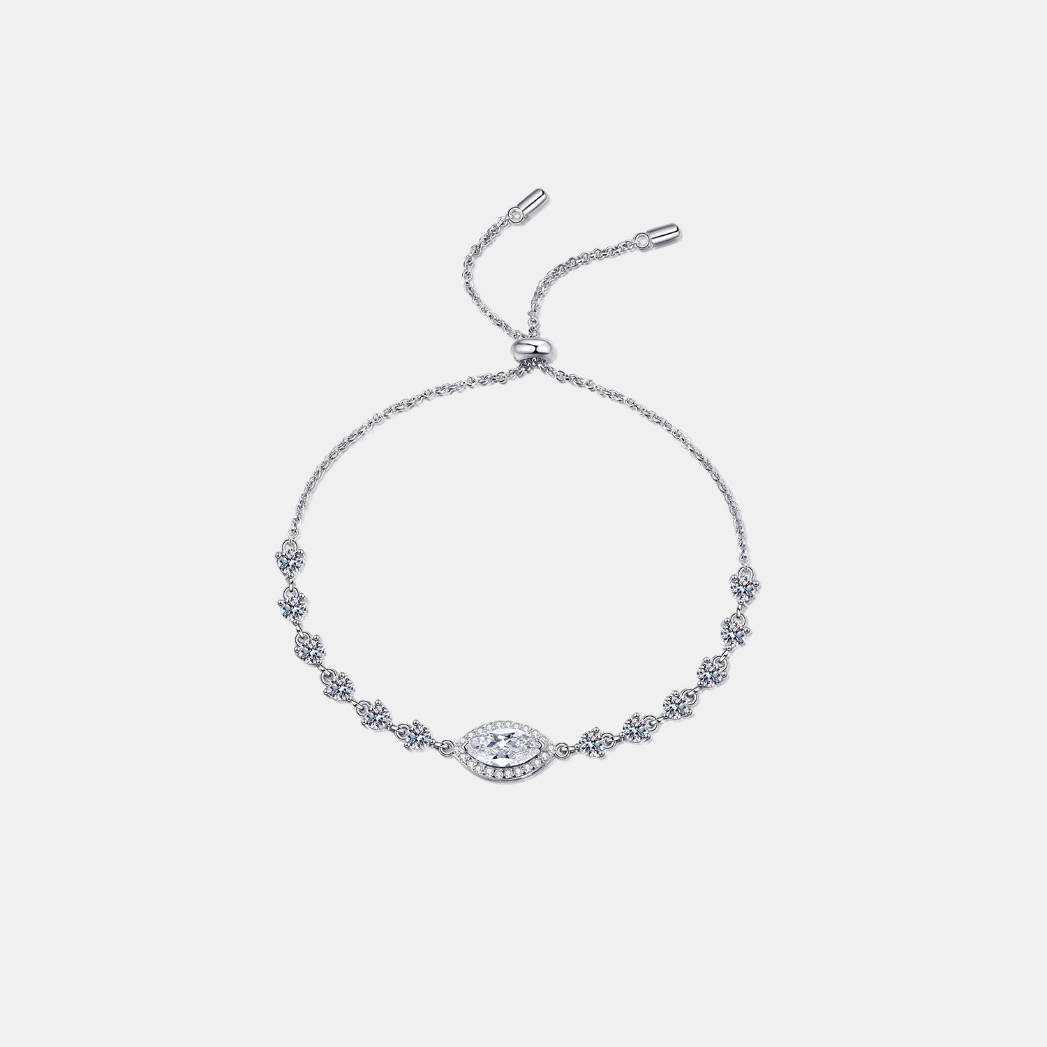 1 Carat Moissanite 925 Sterling Silver Bracelet - Bracelets - White - Bella Bourget