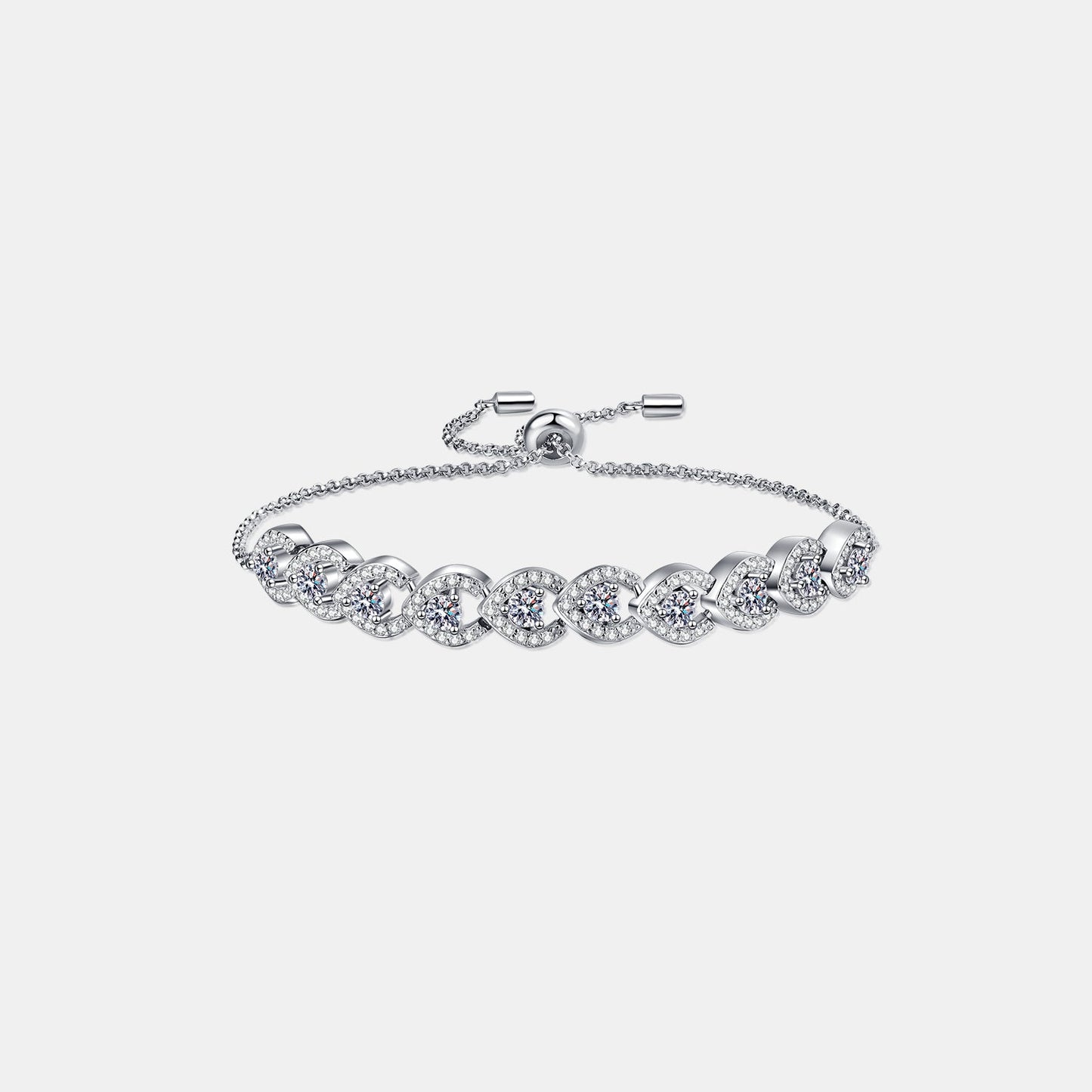 1 Carat Moissanite 925 Sterling Silver Bracelet - Bracelets - Silver - Bella Bourget