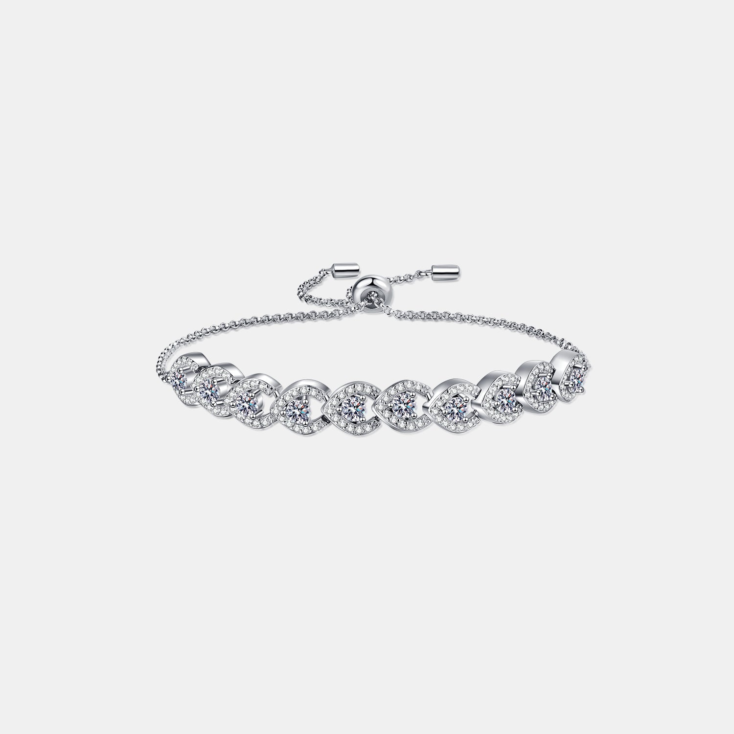 1 Carat Moissanite 925 Sterling Silver Bracelet - Bracelets - Silver - Bella Bourget