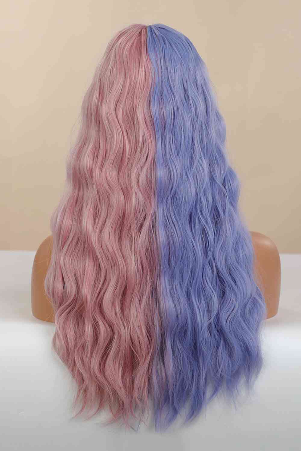 13*1" Full - Machine Wigs Synthetic Long Wave 26" in Blue/Pink Split Dye - synthetic hair - Blue/Pink Split Dye - Bella Bourget