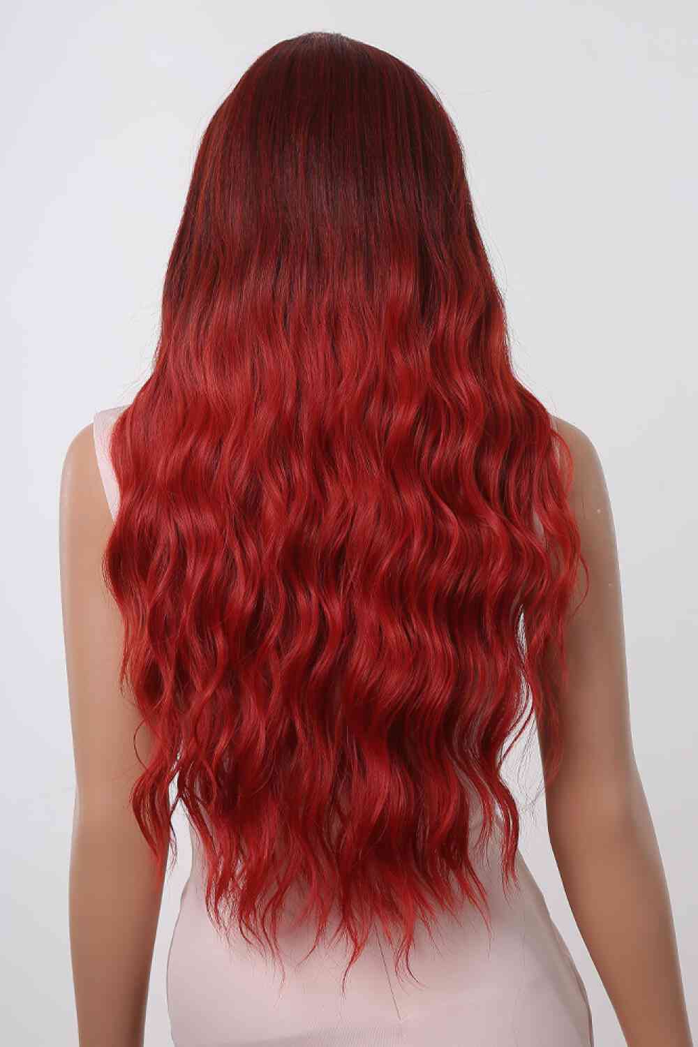 13*1" Full - Machine Wigs Synthetic Long Wave 27" - synthetic hair - Red Ombre - Bella Bourget