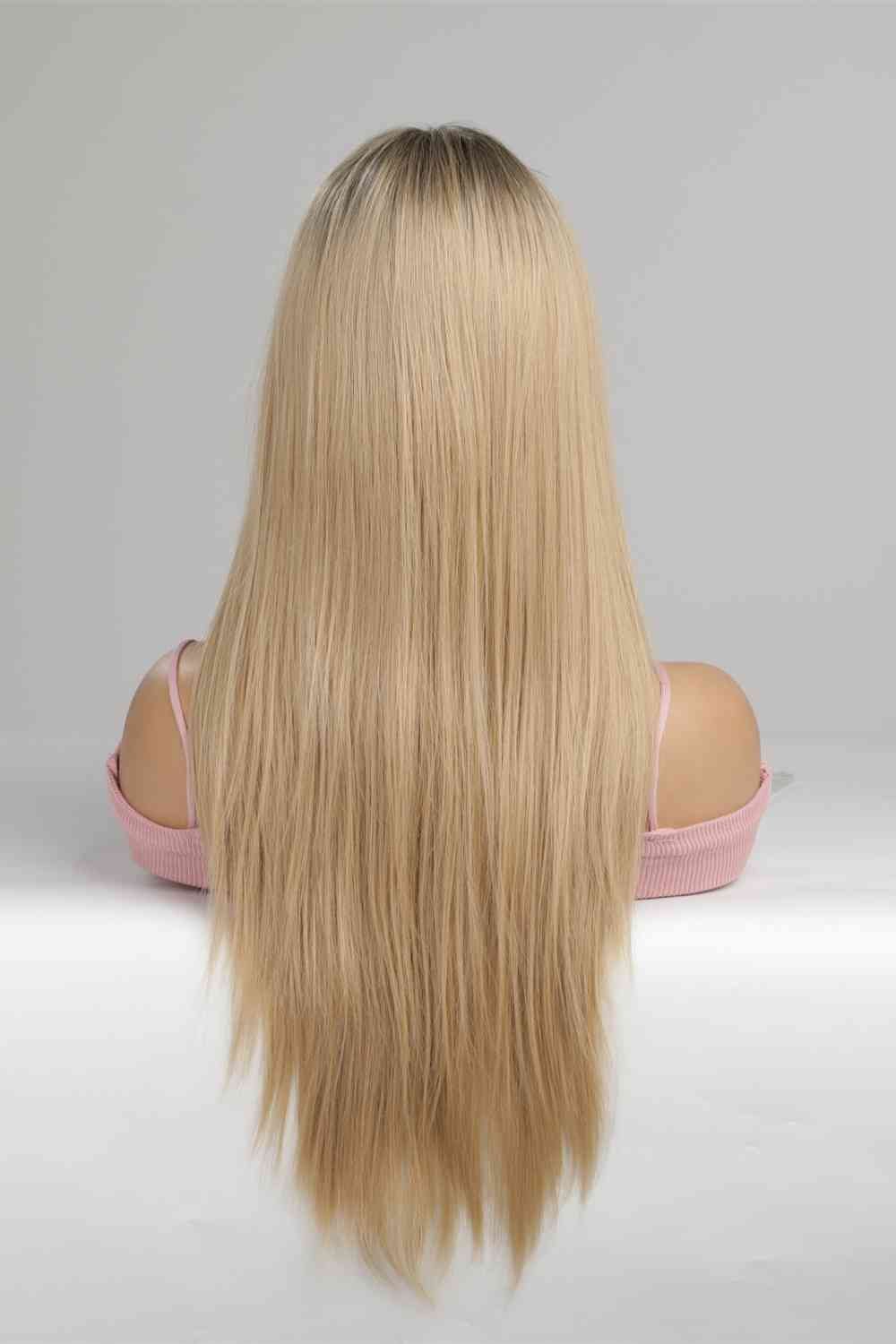 13*2" Lace Front Wigs Synthetic Long Straight 24'' 150% Density - synthetic hair - Blonde - Bella Bourget