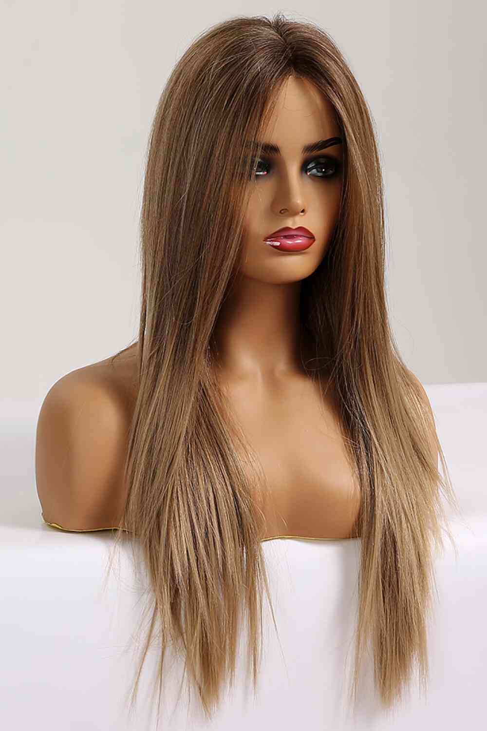 13*2" Lace Front Wigs Synthetic Long Straight 26'' 150% Density - synthetic hair - Gold/Light Brown - Bella Bourget