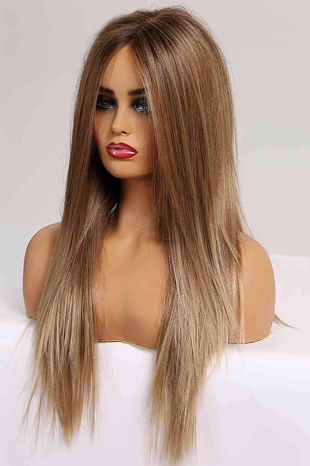 13*2" Lace Front Wigs Synthetic Long Straight 26'' 150% Density - synthetic hair - Gold/Light Brown - Bella Bourget