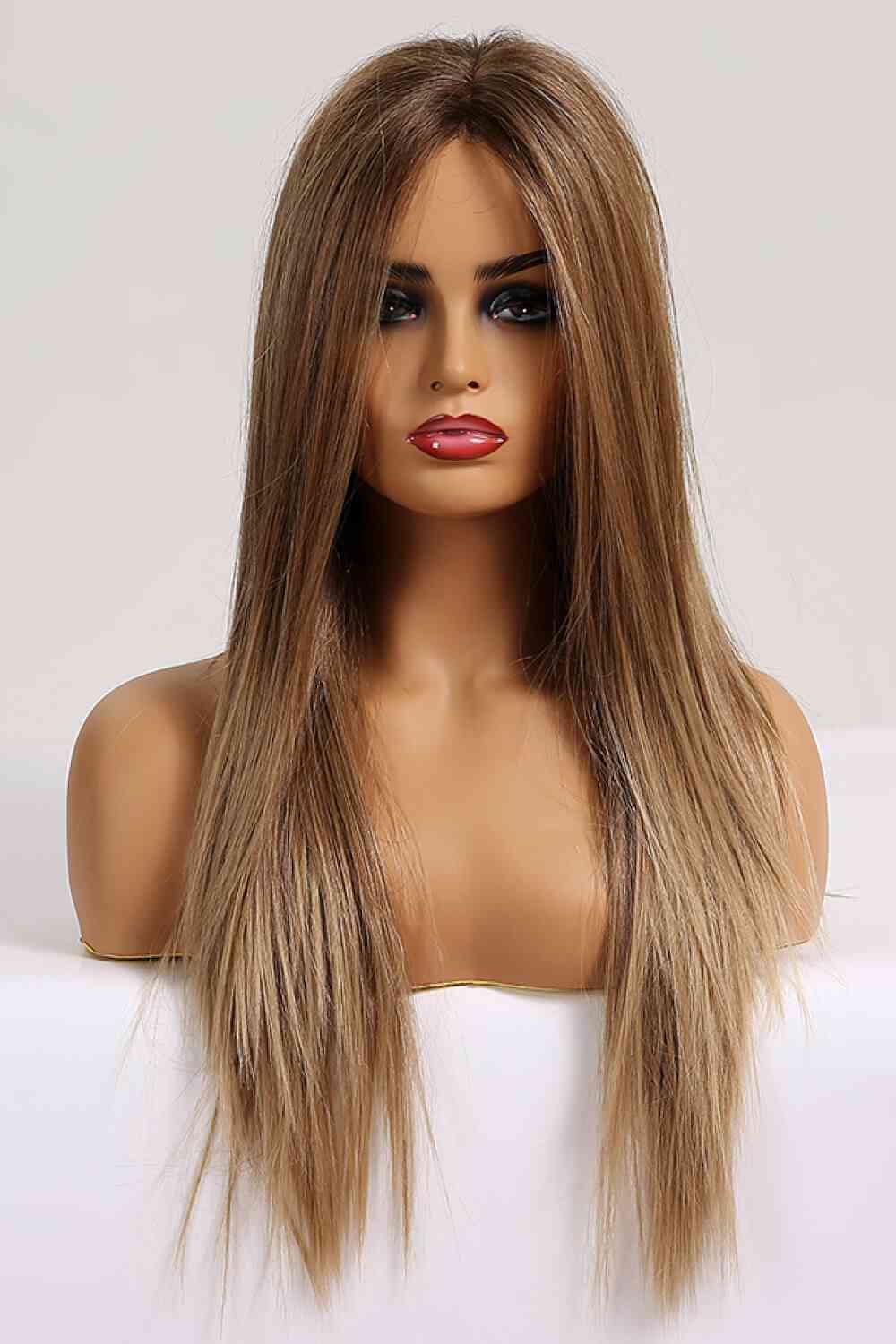 13*2" Lace Front Wigs Synthetic Long Straight 26'' 150% Density - synthetic hair - Gold/Light Brown - Bella Bourget