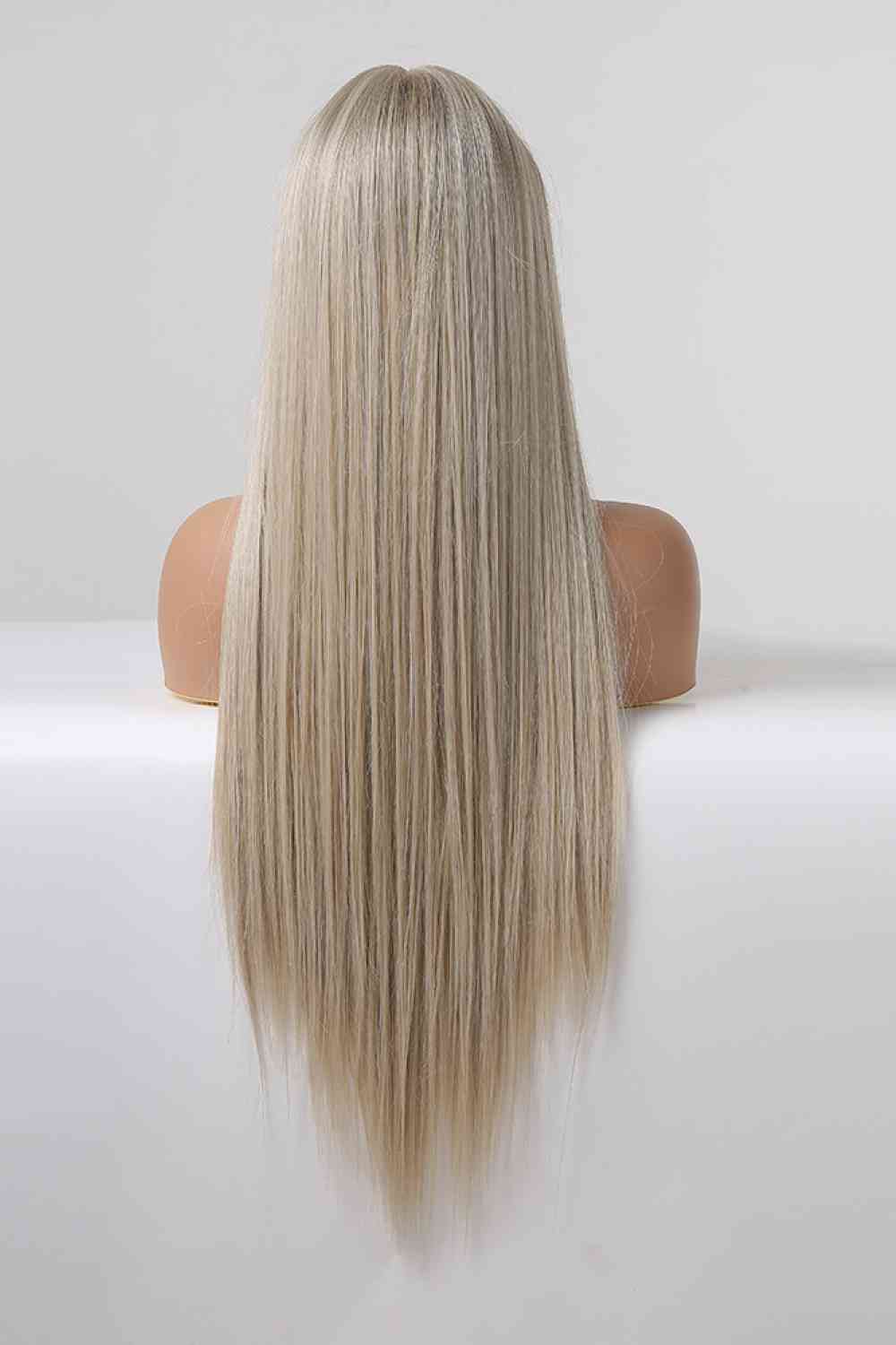 13*2" Lace Front Wigs Synthetic Long Straight 27" 150% Density - synthetic hair - Blonde/Ash Brown Root - Bella Bourget