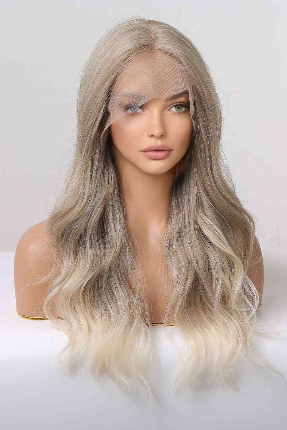 13*2" Lace Front Wigs Synthetic Long Wave 24" 150% Density in Medium Blonde Highlights - synthetic hair - Medium Blonde Highlights - Bella Bourget