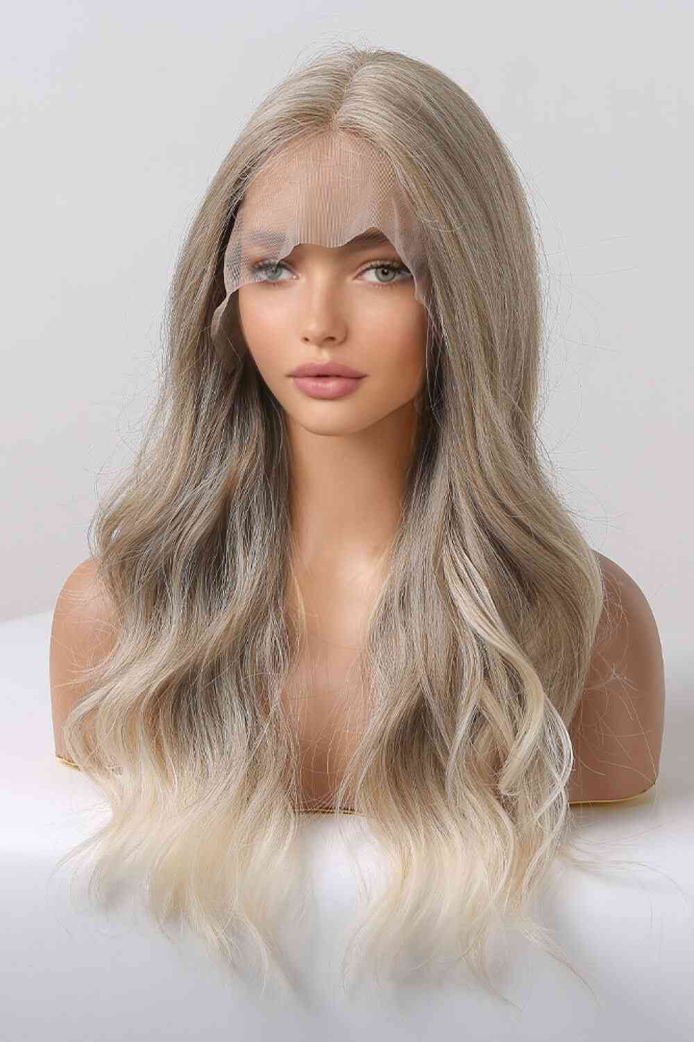 13*2" Lace Front Wigs Synthetic Long Wave 24" 150% Density in Medium Blonde Highlights - synthetic hair - Medium Blonde Highlights - Bella Bourget