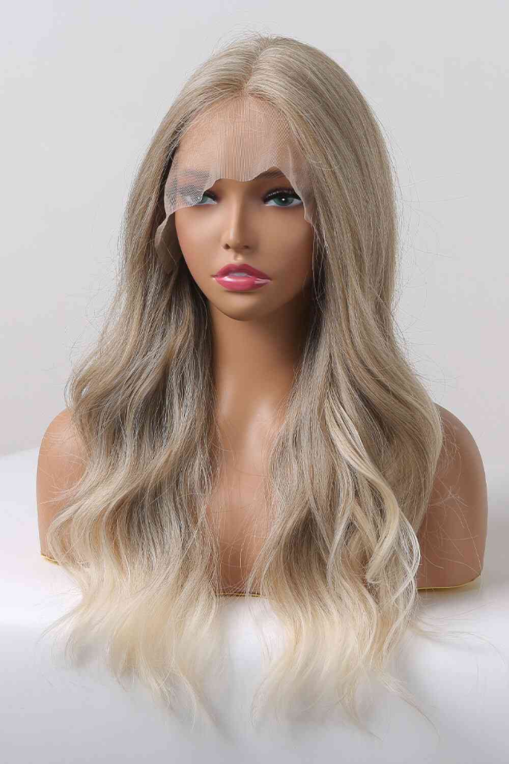 13*2" Lace Front Wigs Synthetic Long Wave 24" 150% Density in Medium Blonde Highlights - synthetic hair - Medium Blonde Highlights - Bella Bourget