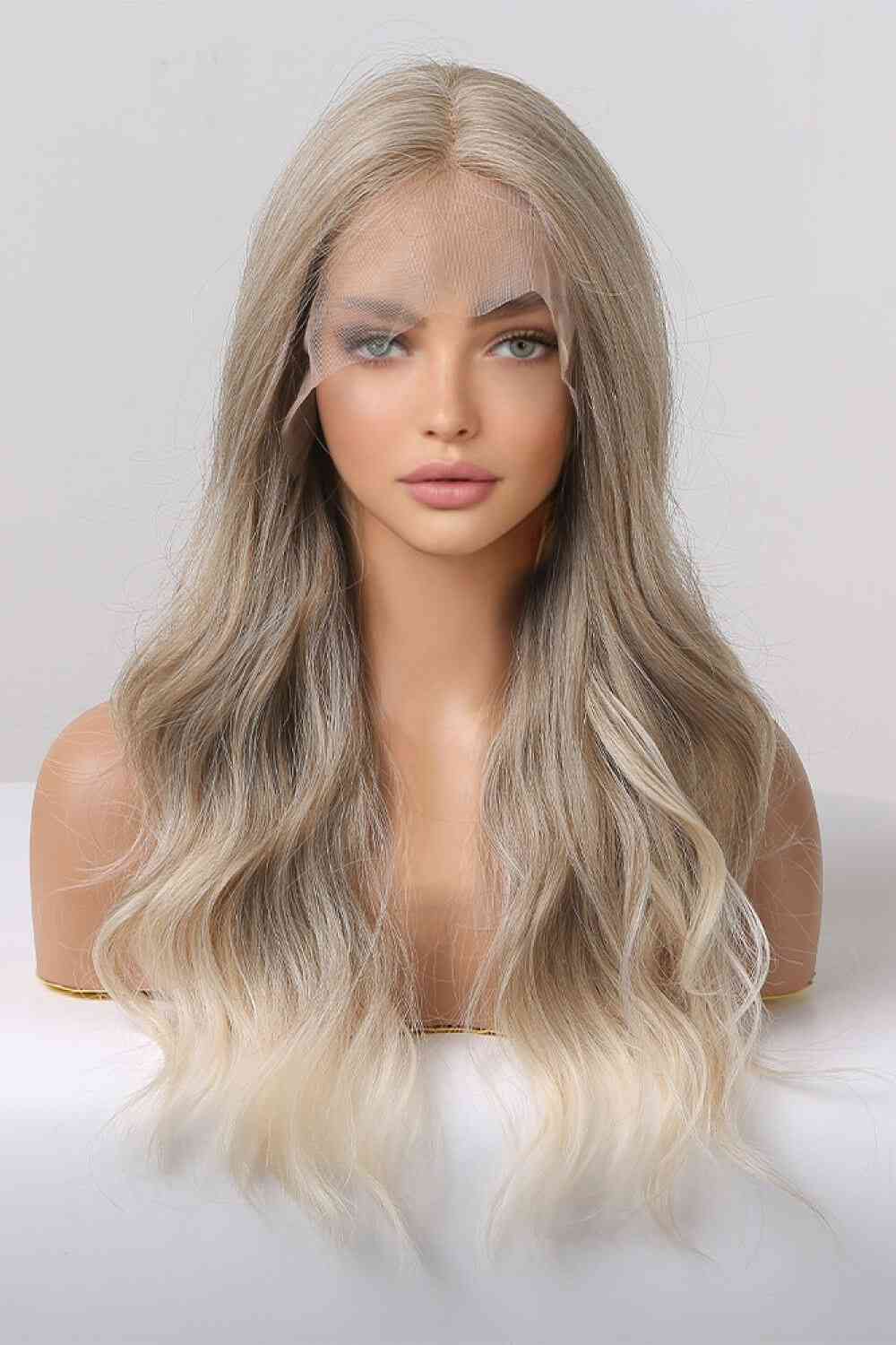 13*2" Lace Front Wigs Synthetic Long Wave 24" 150% Density in Medium Blonde Highlights - synthetic hair - Medium Blonde Highlights - Bella Bourget