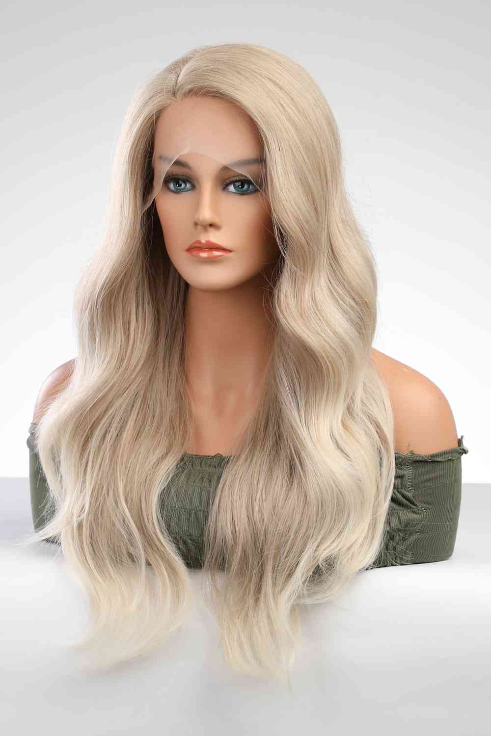 13*2" Lace Front Wigs Synthetic Long Wave 25" 150% Density - synthetic hair - Blonde - Bella Bourget