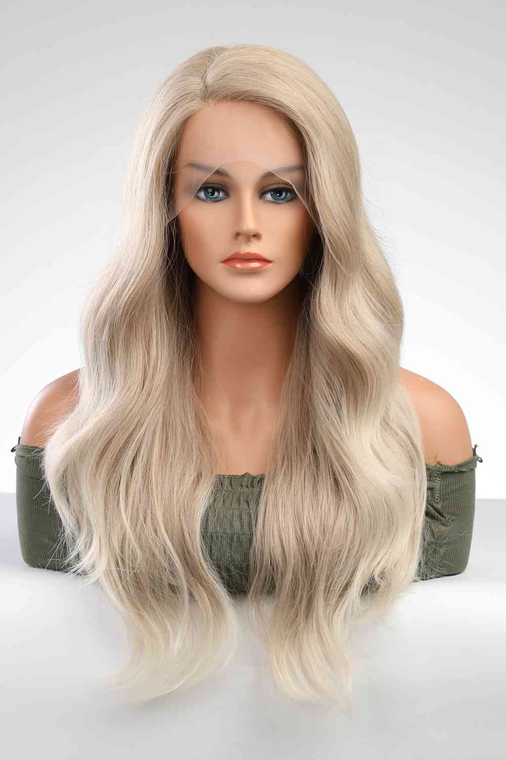 13*2" Lace Front Wigs Synthetic Long Wave 25" 150% Density - synthetic hair - Blonde - Bella Bourget