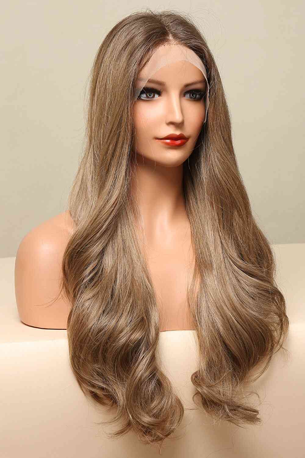 13*2" Lace Front Wigs Synthetic Long Wave 26" 150% Density in Golden Brown - synthetic hair - Golden Brown - Bella Bourget