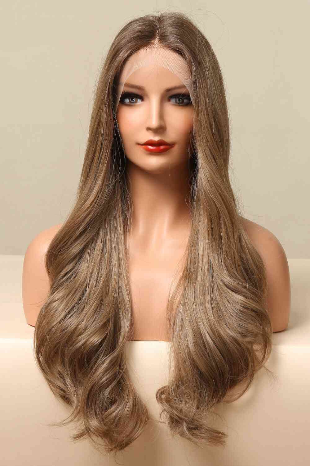 13*2" Lace Front Wigs Synthetic Long Wave 26" 150% Density in Golden Brown - synthetic hair - Golden Brown - Bella Bourget