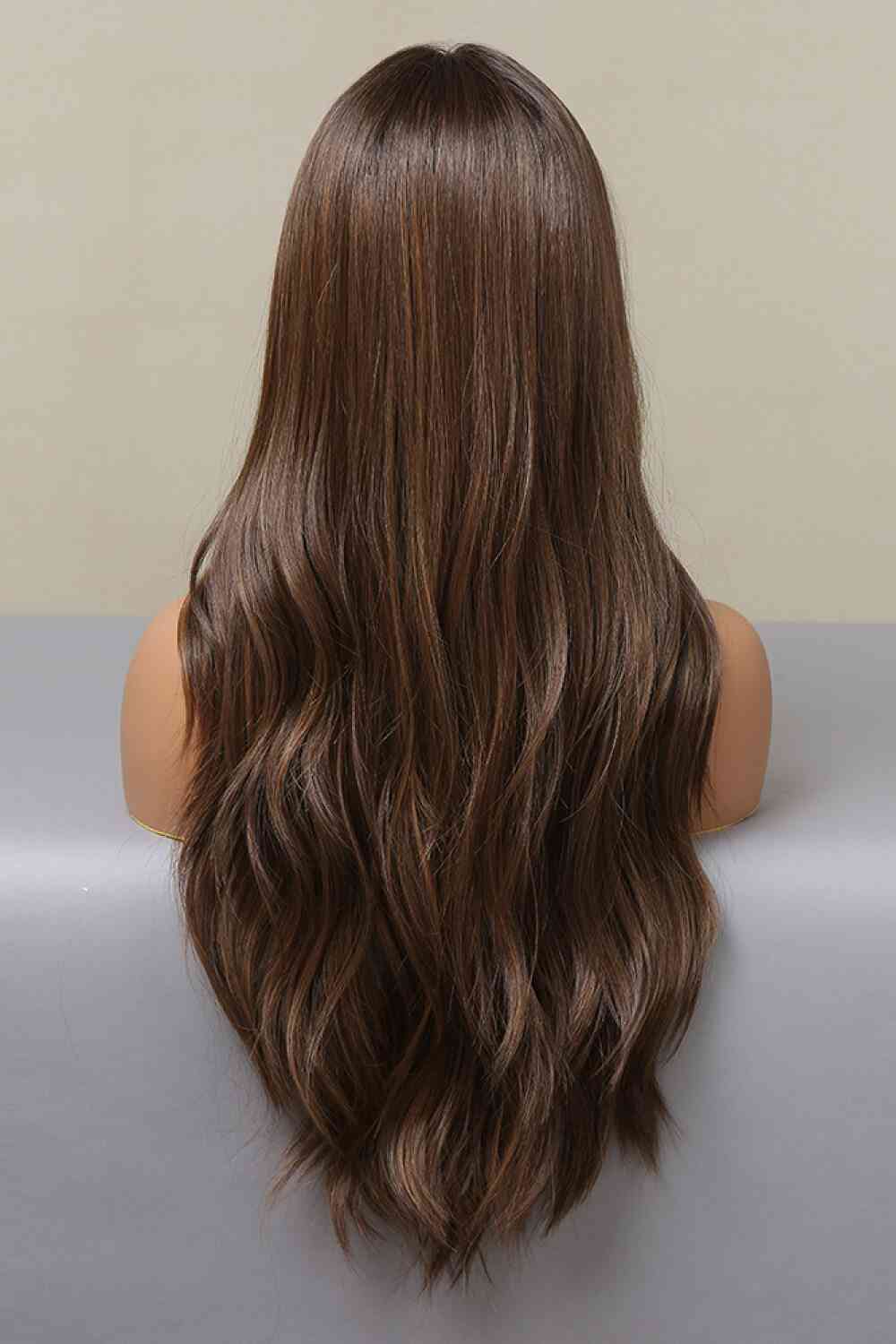 13*2" Lace Front Wigs Synthetic Long Wave 26" Heat Safe 150% Density - Brown Balayage - Bella Bourget