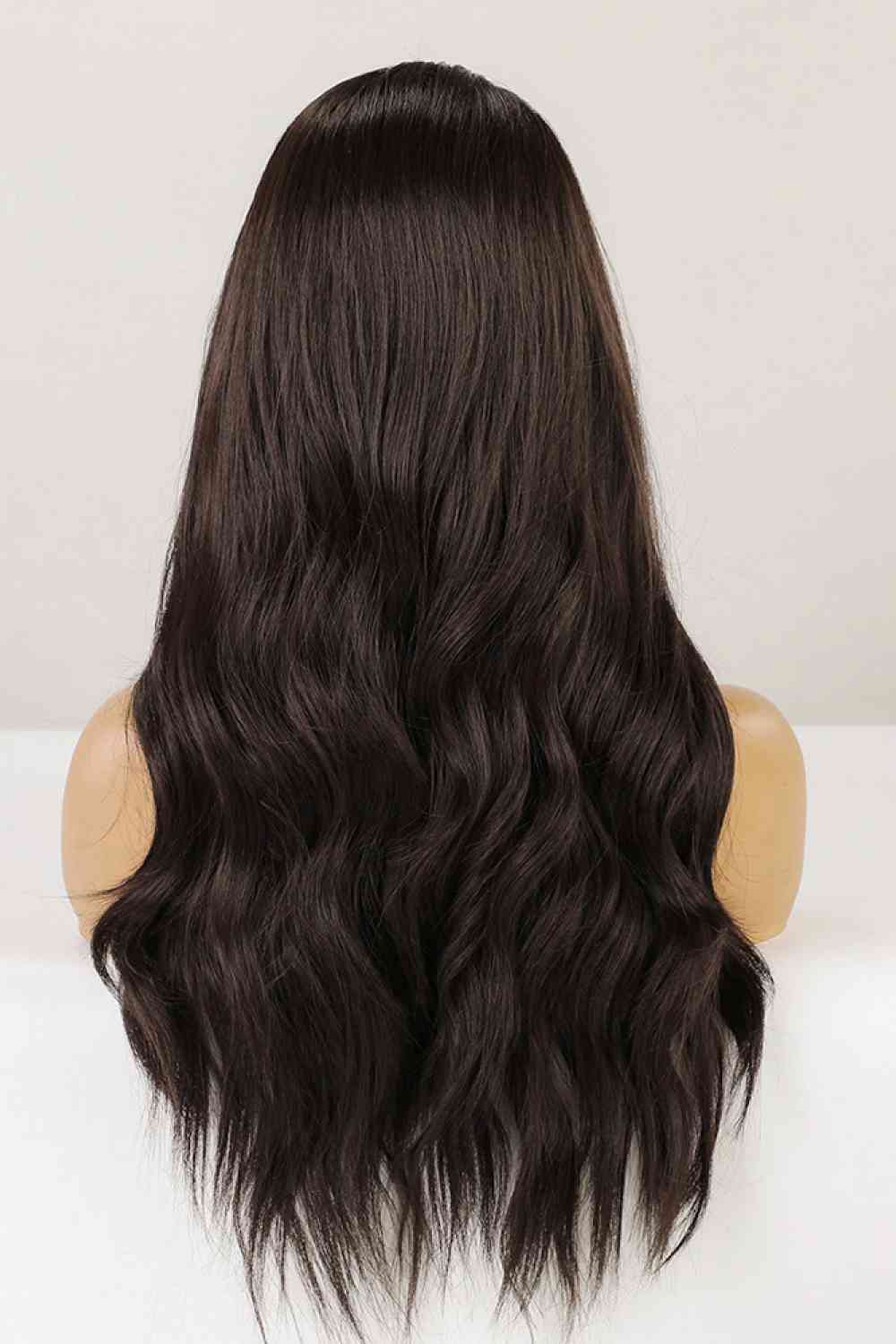 13*2" Lace Front Wigs Synthetic Long Wave 26" Heat Safe 150% Density in Brown - synthetic hair - Brown - Bella Bourget