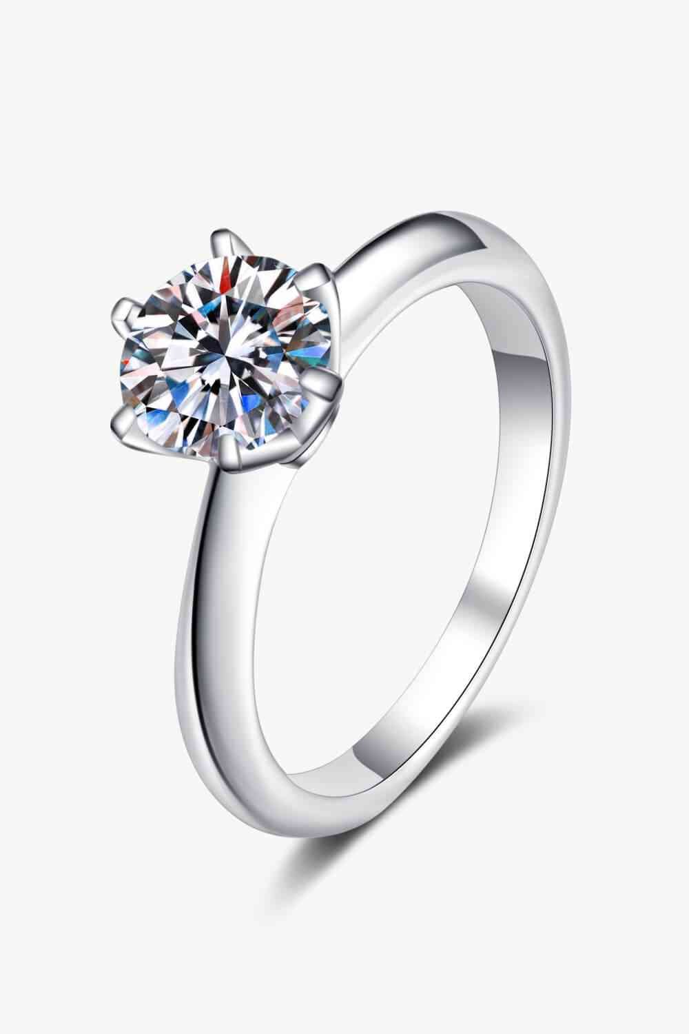 1.5 Carat Moissanite Adjustable Ring - Ring - Silver - Bella Bourget