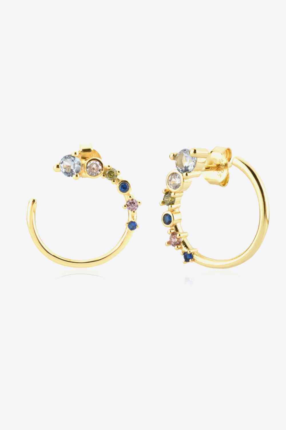 18K Gold - Plated 18K Gold - Plated C - Hoop Earrings - Earrings - Gold - Bella Bourget