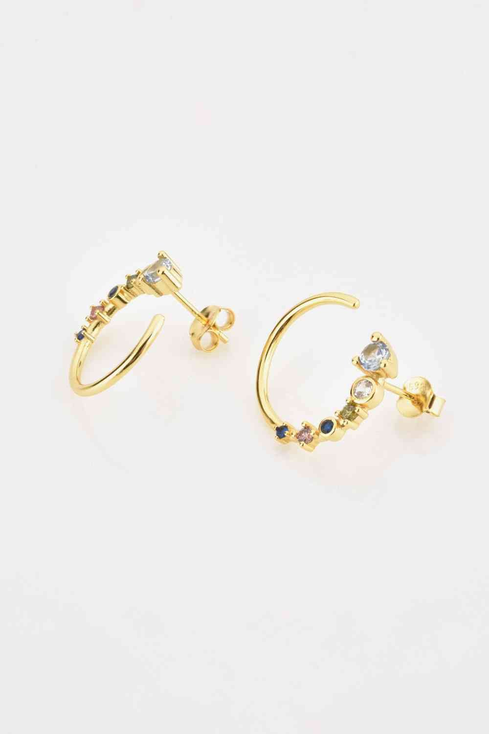 18K Gold - Plated 18K Gold - Plated C - Hoop Earrings - Earrings - Gold - Bella Bourget