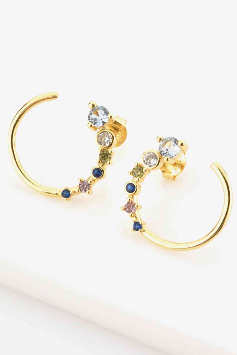 18K Gold - Plated 18K Gold - Plated C - Hoop Earrings - Earrings - Gold - Bella Bourget