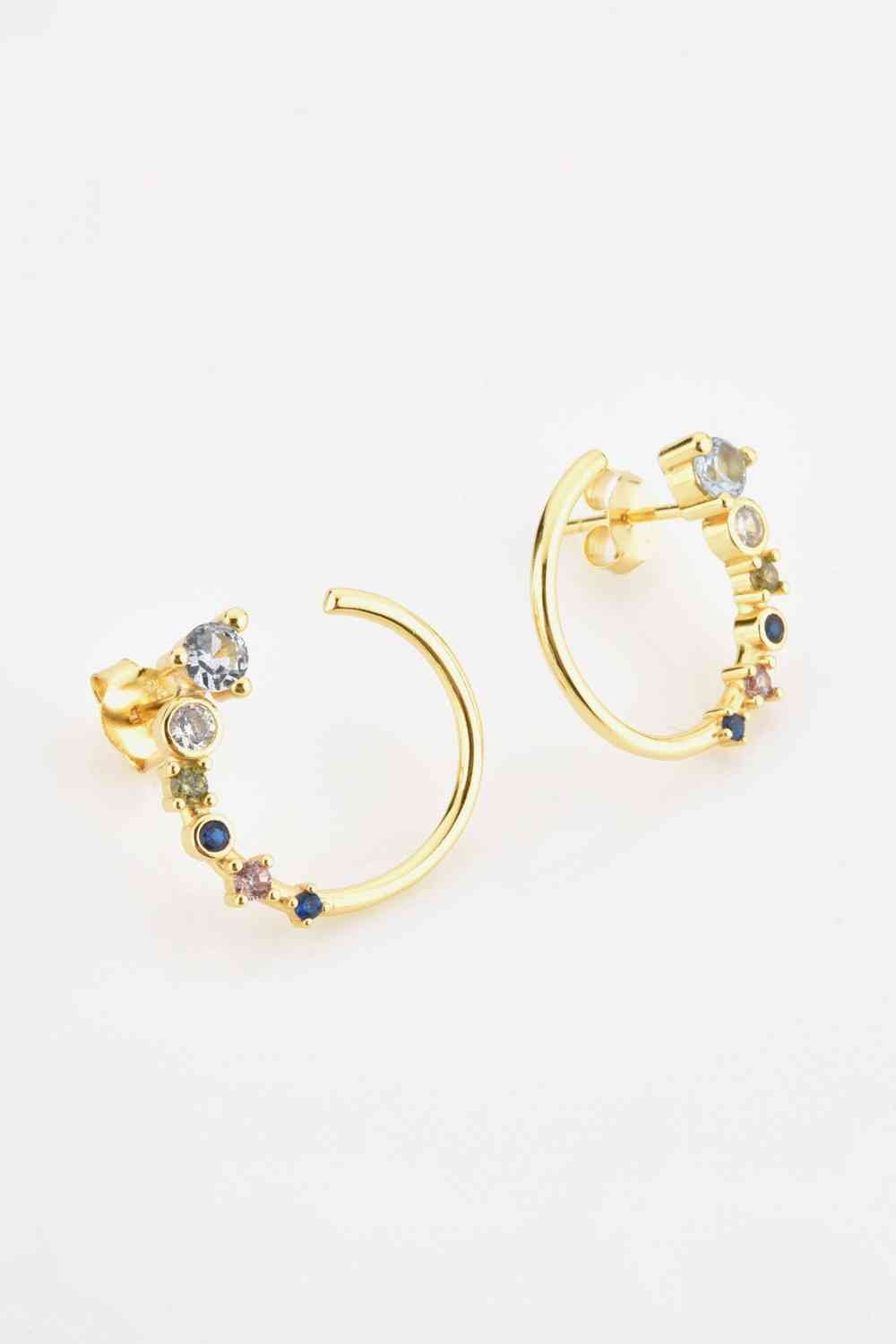 18K Gold - Plated 18K Gold - Plated C - Hoop Earrings - Earrings - Gold - Bella Bourget