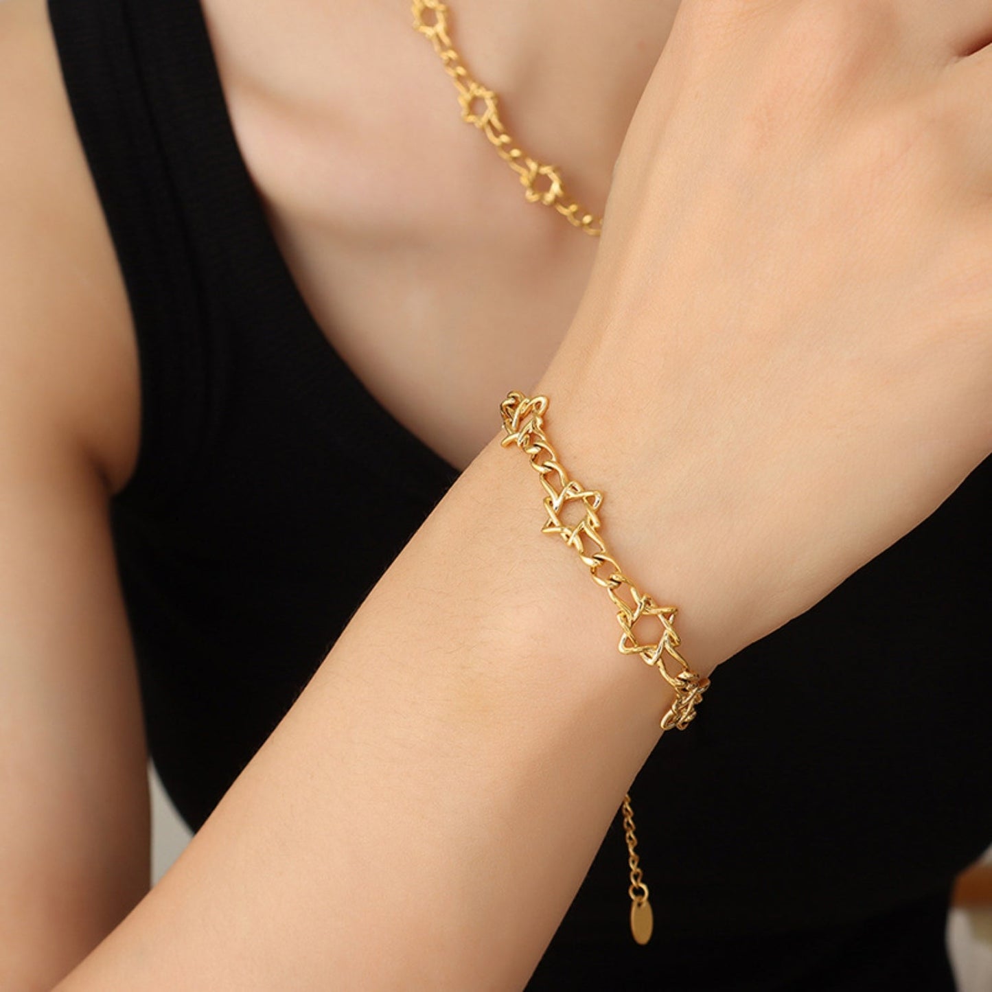 18K Gold - Plated Chain Link Bracelet - Bracelets - Style B - Bella Bourget