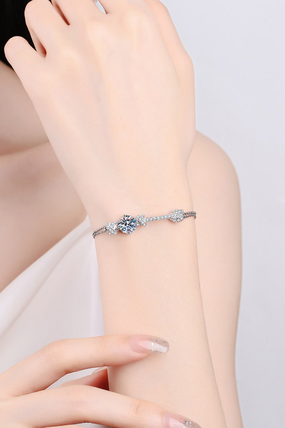 2 Carat Moissanite 925 Sterling Silver Bracelet - Bracelets - Silver - Bella Bourget