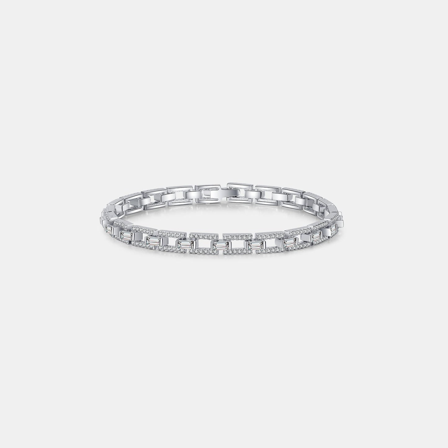 3.2 Carat Moissanite 925 Sterling Silver Bracelet - Bracelets - Silver - Bella Bourget