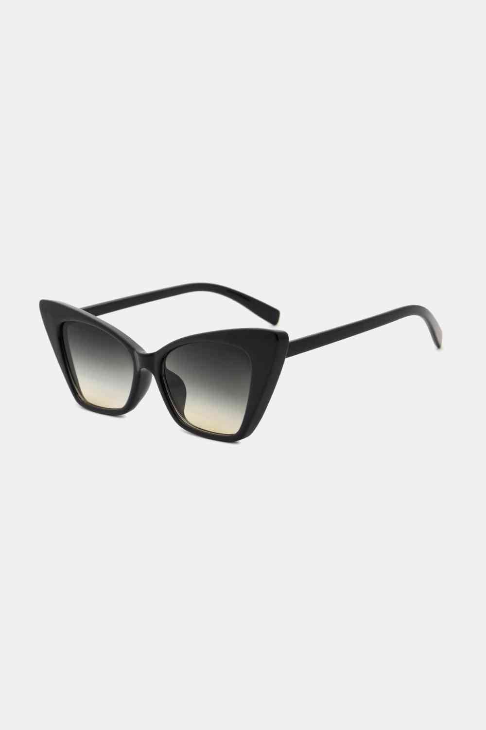 Acetate Lens Cat Eye Sunglasses - sunglasses - Black - Bella Bourget