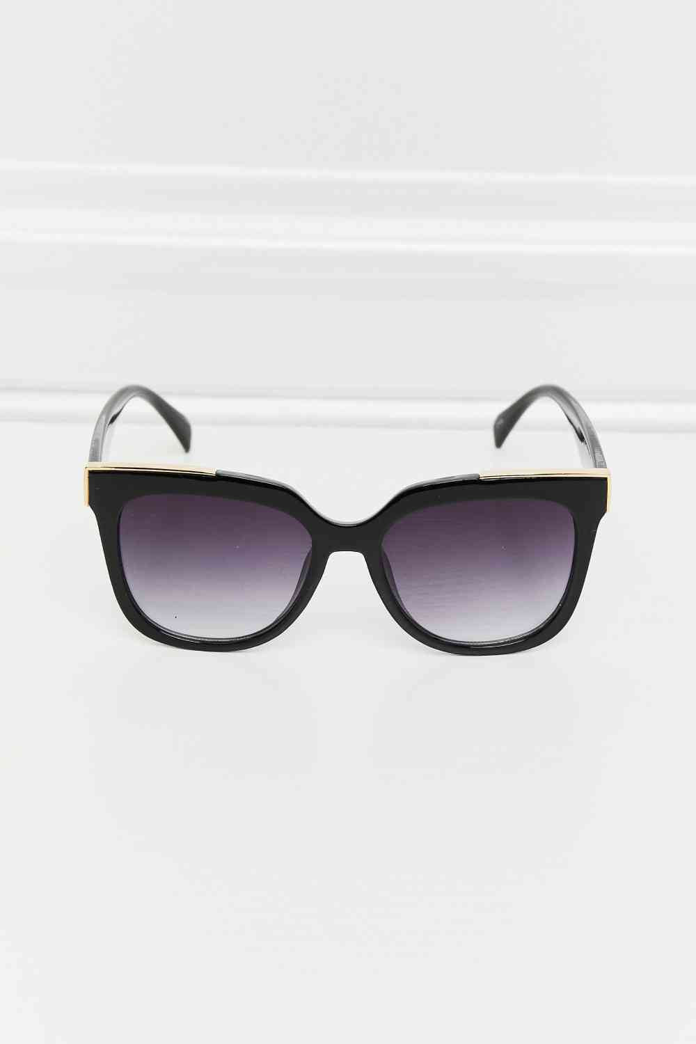 Acetate Lens Full Rim Sunglasses - sunglasses - Black - Bella Bourget